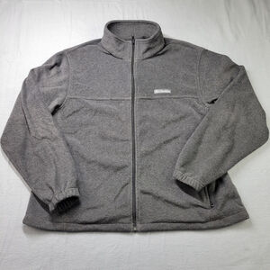 Columbia Jacket Mens Size 3XL Gray Full Zip Soft Fleece Outdoor
